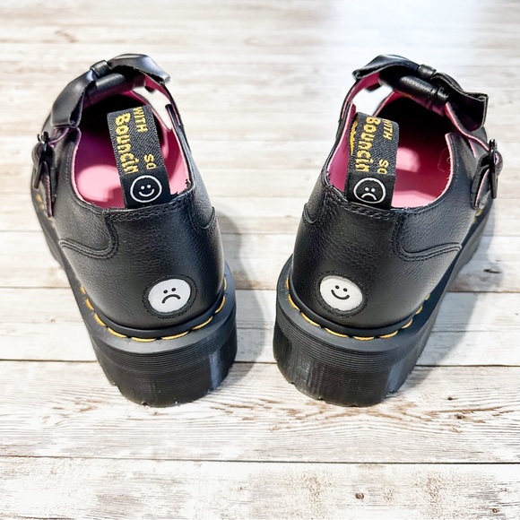 Dr Martens x Lazy Oaf Bethan Mary Jane Leather Black Size 10 NEW - Picture 7 of 12